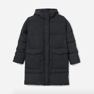 Everlane ReNew Long Puffer Jacket in Black NWT